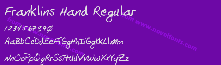 Franklins Hand RegularPreview Franklins Hand RegularPreview