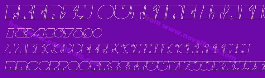 Frenzy Outline ItalicPreview Frenzy Outline ItalicPreview
