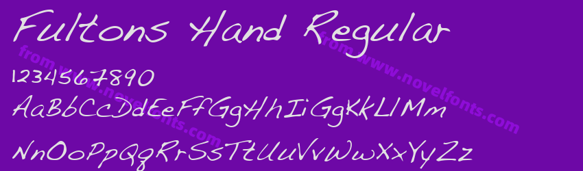 Fultons Hand RegularPreview Fultons Hand RegularPreview