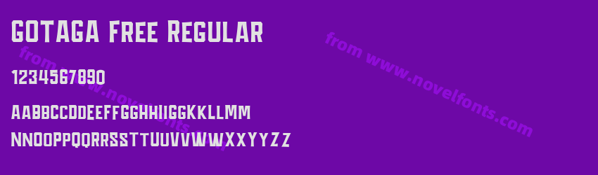 GOTAGA Free RegularPreview GOTAGA Free RegularPreview