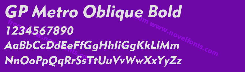 GP Metro Oblique BoldPreview GP Metro Oblique BoldPreview