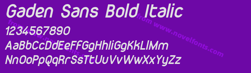 Gaden Sans Bold ItalicPreview Gaden Sans Bold ItalicPreview