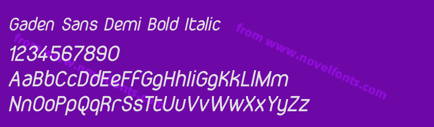 Gaden Sans Demi Bold ItalicPreview Gaden Sans Demi Bold ItalicPreview