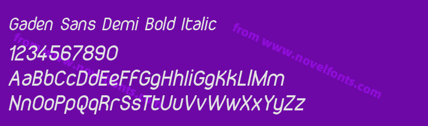 Gaden Sans Demi Bold ItalicPreview Gaden Sans Demi Bold ItalicPreview