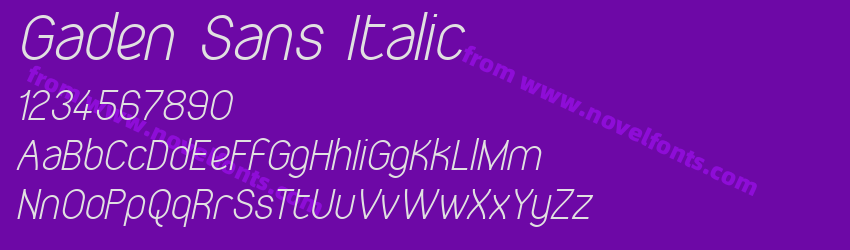 Gaden Sans ItalicPreview Gaden Sans ItalicPreview