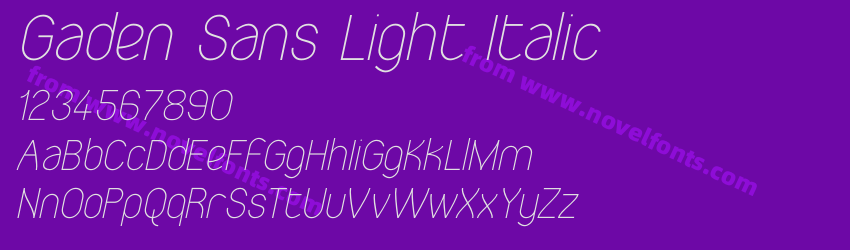 Gaden Sans Light ItalicPreview Gaden Sans Light ItalicPreview