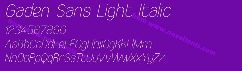 Gaden Sans Light ItalicPreview Gaden Sans Light ItalicPreview