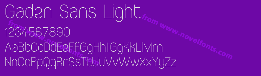Gaden Sans LightPreview Gaden Sans LightPreview