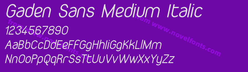 Gaden Sans Medium ItalicPreview Gaden Sans Medium ItalicPreview