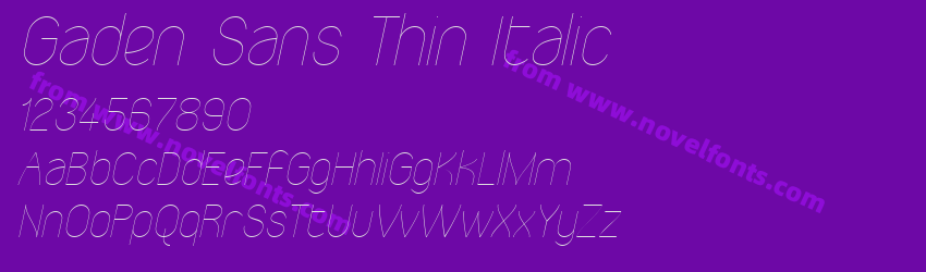 Gaden Sans Thin ItalicPreview Gaden Sans Thin ItalicPreview