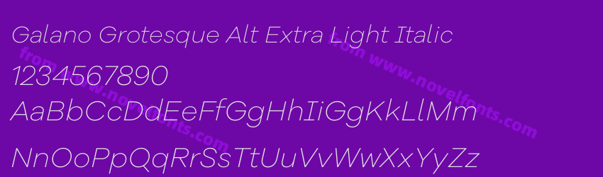 Galano Grotesque Alt Extra Light ItalicPreview Galano Grotesque Alt Extra Light ItalicPreview