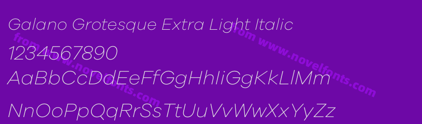Galano Grotesque Extra Light ItalicPreview Galano Grotesque Extra Light ItalicPreview