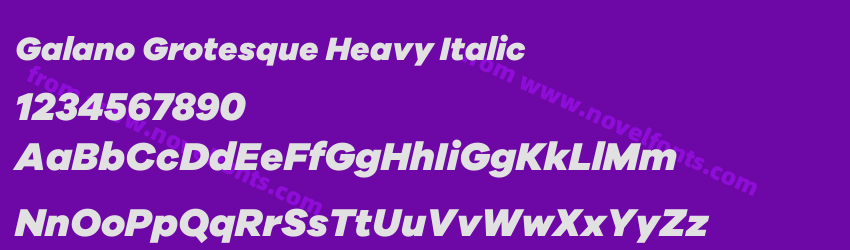 Galano Grotesque Heavy ItalicPreview Galano Grotesque Heavy ItalicPreview