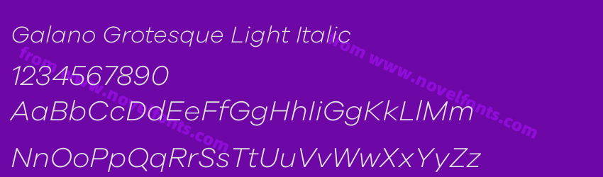 Galano Grotesque Light ItalicPreview Galano Grotesque Light ItalicPreview