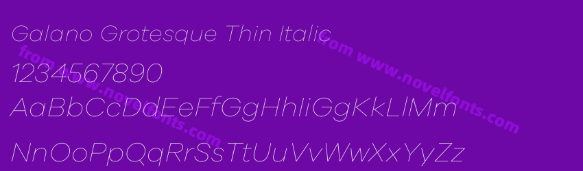 Galano Grotesque Thin ItalicPreview Galano Grotesque Thin ItalicPreview