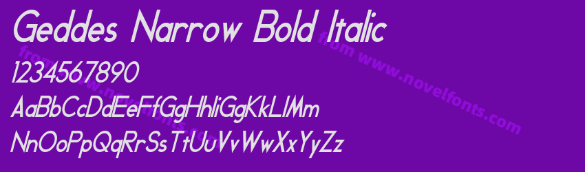 Geddes Narrow Bold ItalicPreview Geddes Narrow Bold ItalicPreview