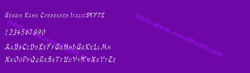 Gengis Kahn Condensed ItalicSWFTEPreview Gengis Kahn Condensed ItalicSWFTEPreview