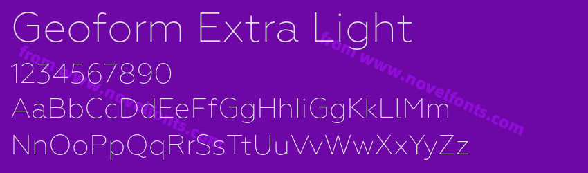 Geoform Extra LightPreview Geoform Extra LightPreview