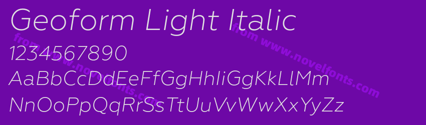 Geoform Light ItalicPreview Geoform Light ItalicPreview