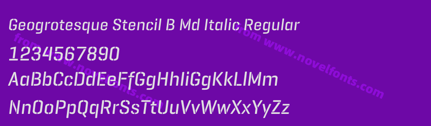 Geogrotesque Stencil B Md Italic RegularPreview Geogrotesque Stencil B Md Italic RegularPreview