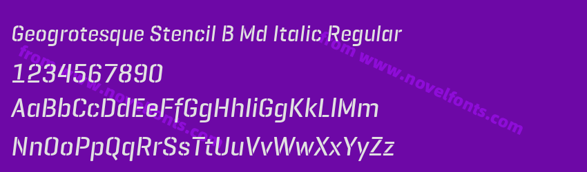 Geogrotesque Stencil B Md Italic RegularPreview Geogrotesque Stencil B Md Italic RegularPreview