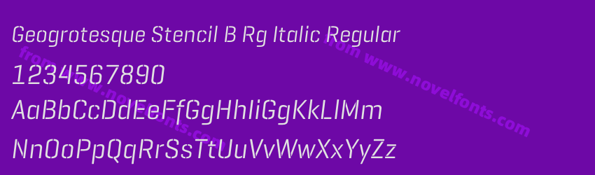 Geogrotesque Stencil B Rg Italic RegularPreview Geogrotesque Stencil B Rg Italic RegularPreview