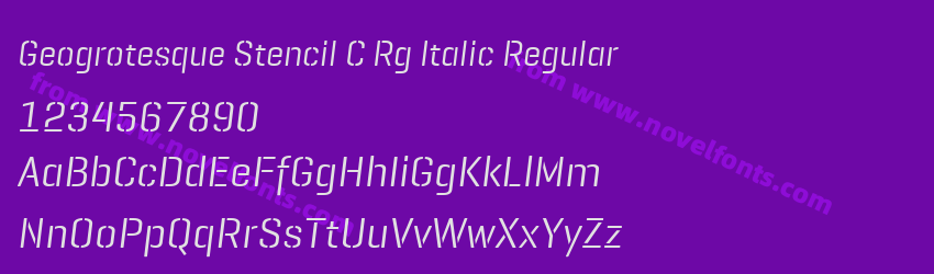 Geogrotesque Stencil C Rg Italic RegularPreview Geogrotesque Stencil C Rg Italic RegularPreview