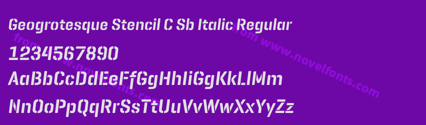 Geogrotesque Stencil C Sb Italic RegularPreview Geogrotesque Stencil C Sb Italic RegularPreview