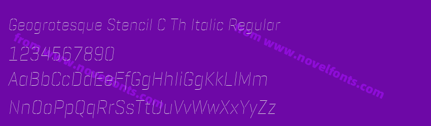 Geogrotesque Stencil C Th Italic RegularPreview Geogrotesque Stencil C Th Italic RegularPreview