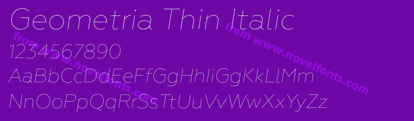 Geometria Thin ItalicPreview