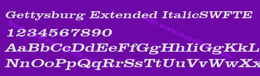 Gettysburg Extended ItalicSWFTEPreview Gettysburg Extended ItalicSWFTEPreview