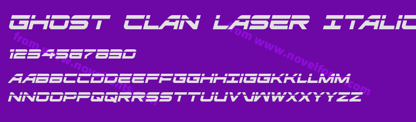 Ghost Clan Laser ItalicPreview Ghost Clan Laser ItalicPreview