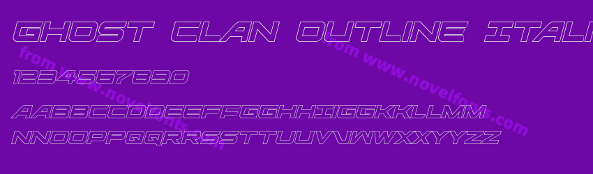 Ghost Clan Outline ItalicPreview Ghost Clan Outline ItalicPreview