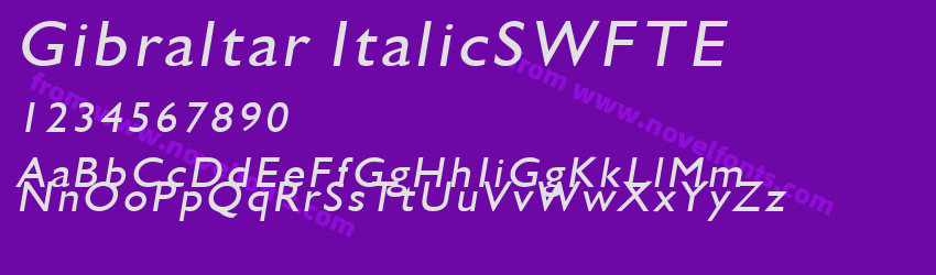 Gibraltar ItalicSWFTEPreview Gibraltar ItalicSWFTEPreview