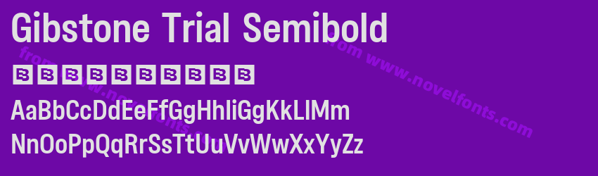 Gibstone Trial SemiboldPreview Gibstone Trial SemiboldPreview