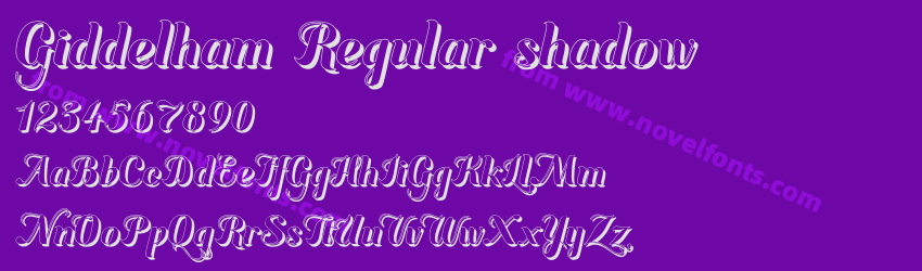 Giddelham Regular shadowPreview Giddelham Regular shadowPreview