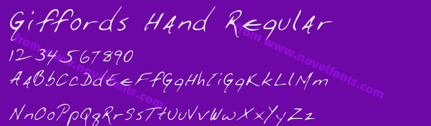 Giffords Hand RegularPreview Giffords Hand RegularPreview