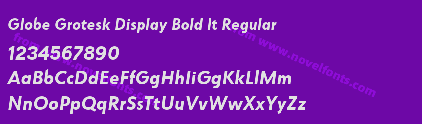 Globe Grotesk Display Bold It RegularPreview Globe Grotesk Display Bold It RegularPreview