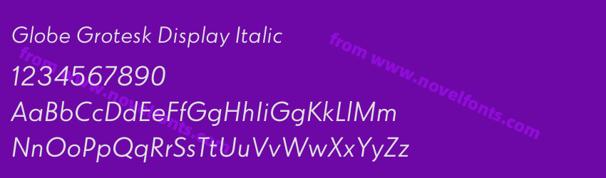 Globe Grotesk Display ItalicPreview Globe Grotesk Display ItalicPreview