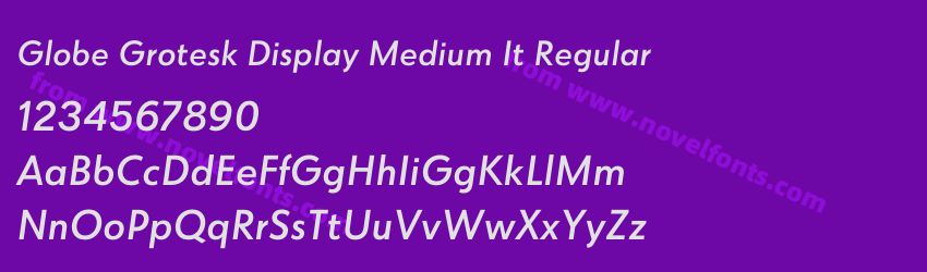 Globe Grotesk Display Medium It RegularPreview Globe Grotesk Display Medium It RegularPreview
