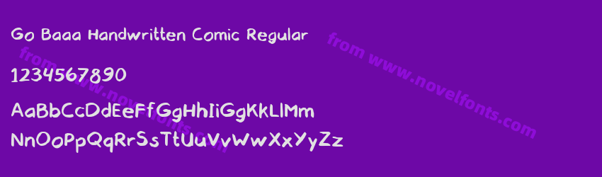 Go Baaa Handwritten Comic RegularPreview Go Baaa Handwritten Comic RegularPreview
