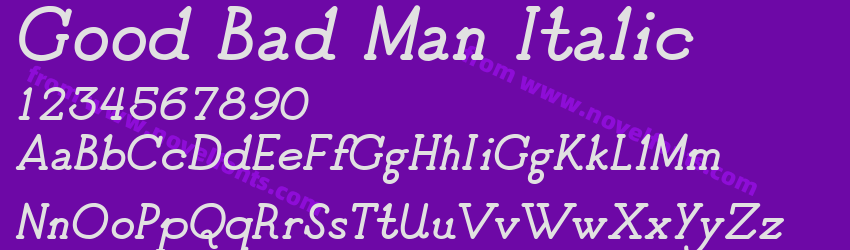 Good Bad Man ItalicPreview Good Bad Man ItalicPreview
