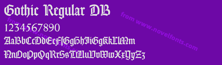 Gothic Regular DBPreview Gothic Regular DBPreview