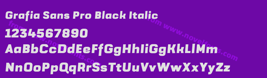 Grafia Sans Pro Black ItalicPreview Grafia Sans Pro Black ItalicPreview