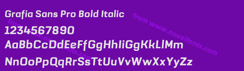 Grafia Sans Pro Bold ItalicPreview Grafia Sans Pro Bold ItalicPreview