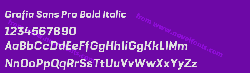 Grafia Sans Pro Bold ItalicPreview Grafia Sans Pro Bold ItalicPreview