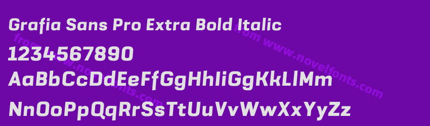 Grafia Sans Pro Extra Bold ItalicPreview Grafia Sans Pro Extra Bold ItalicPreview