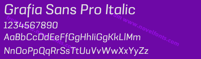 Grafia Sans Pro ItalicPreview Grafia Sans Pro ItalicPreview