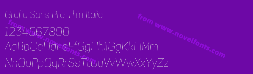 Grafia Sans Pro Thin ItalicPreview Grafia Sans Pro Thin ItalicPreview