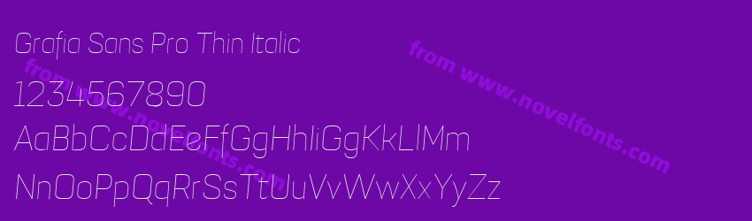 Grafia Sans Pro Thin ItalicPreview Grafia Sans Pro Thin ItalicPreview